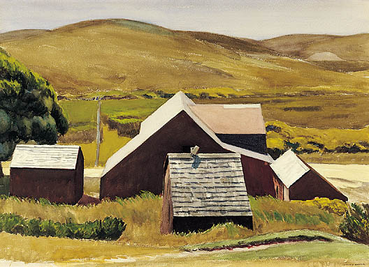 Roofs of the Cobb Barn - Edward Hopper