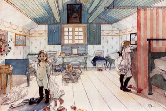 Room of Mammy and the Small Girls - Carl Larsson