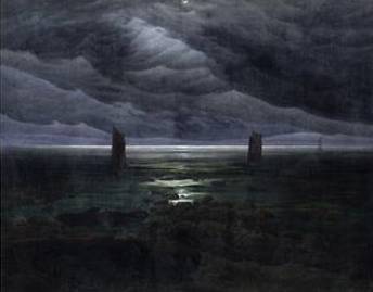 Sea Shore in Moonlight - Caspar David Friedrich