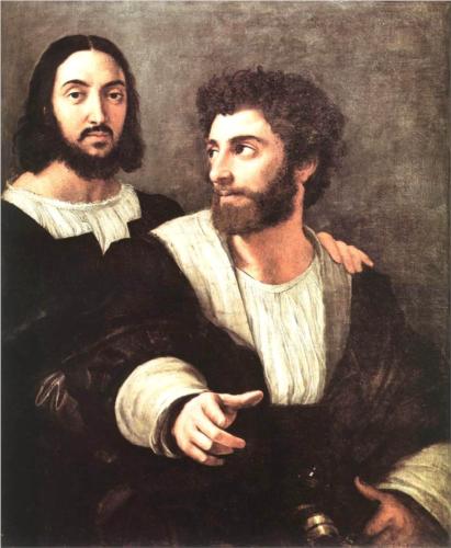 Self Portrait with a Friend - Raffaello Raphael Sanzio