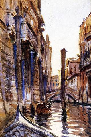 Side Canal in Venice - John Singer Sargent