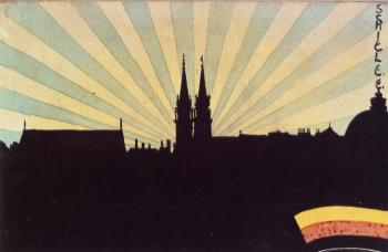 Silhouette of Klosterneuburg - Egon Schiele