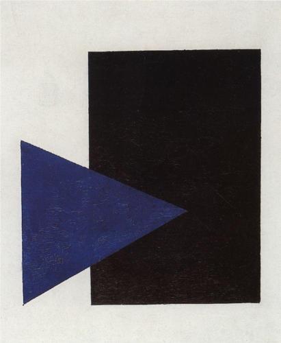 Suprematism (Blue Triangle and Black Square) - Kazimir Malevich
