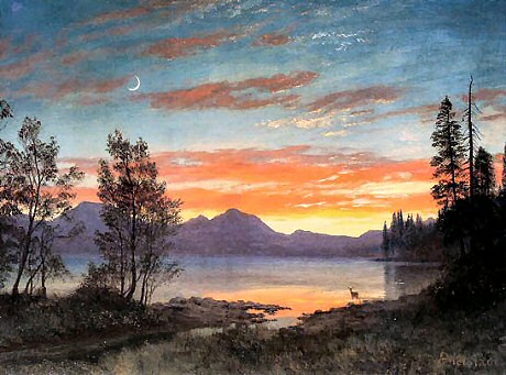 Twilight, Lake Tahoe - Albert Bierstadt