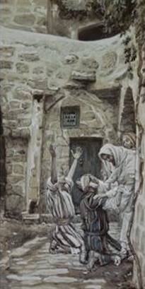 Two Blind Men Healed at Capernaum - James Tissot