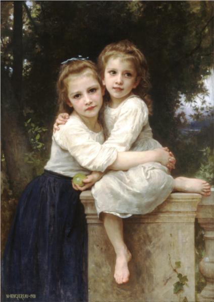 Two Sisters - William Adolphe Bouguereau