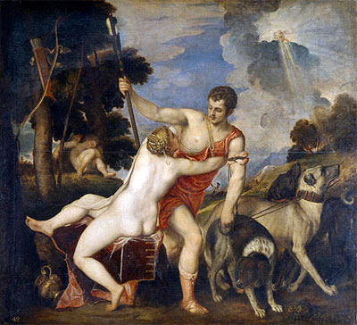 Venus and Adonis 1553-1554 Tiziano Titian Vecellio