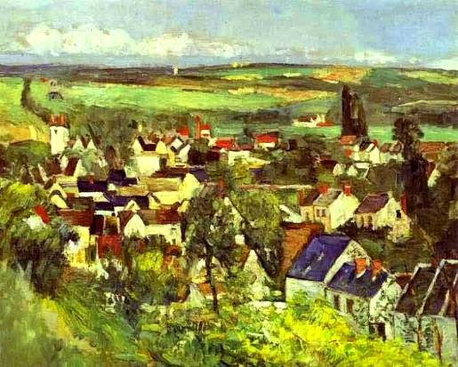 View of Auvers - Paul Cezanne