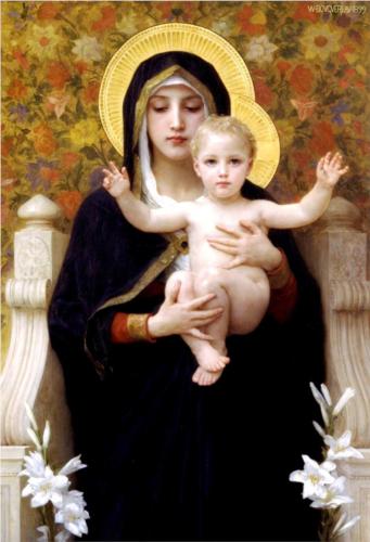 Virgin of the Lilies - William Adolphe Bouguereau