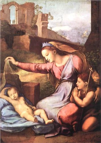 Virgin with the Veil - Raffaello Raphael Sanzio