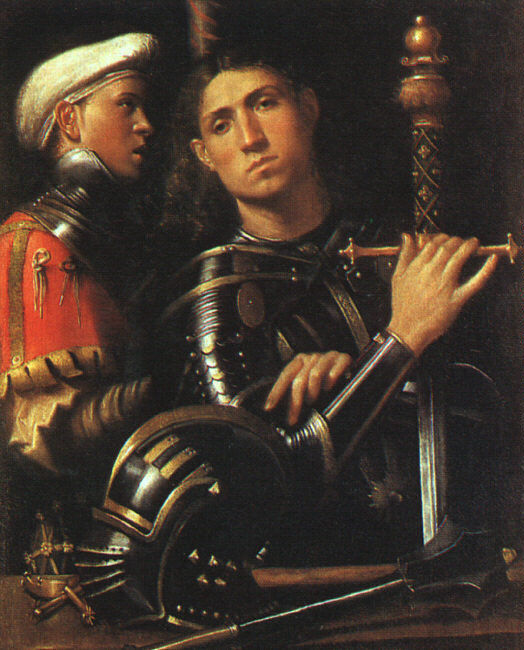 Warrior with Shield Bearer - Giorgione (Giorgio Barbarelli da Castelfranco)
