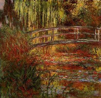 Water Garden and Bridge - Claude Monet