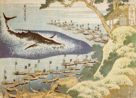 Whaling off the Goto Islands - Katsushika Hokusai