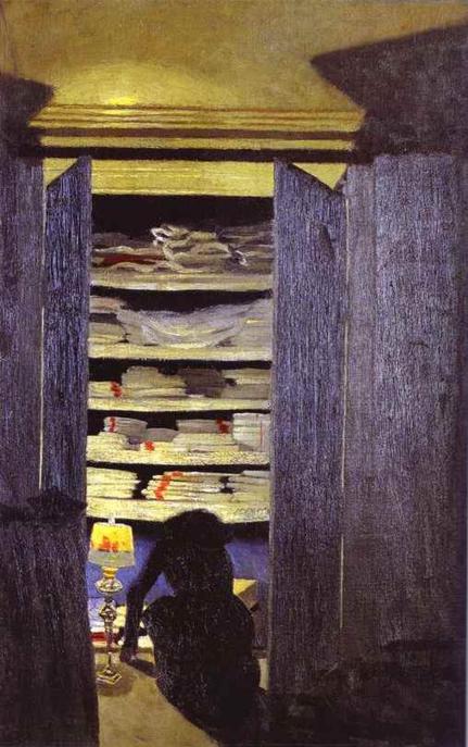 Woman Rummaging Through Closet - Felix Vallotton