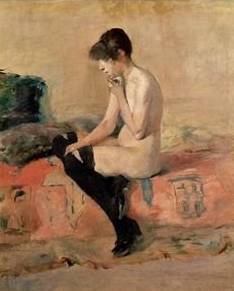 Woman Sitting on a Divan - Henri de Toulouse Lautrec
