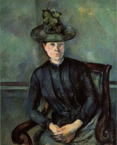 Woman in a Green Hat - Paul Cezanne