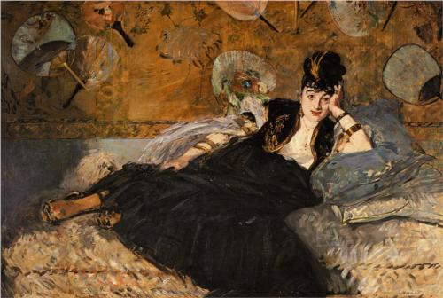 Woman with Fans - Edouard Manet
