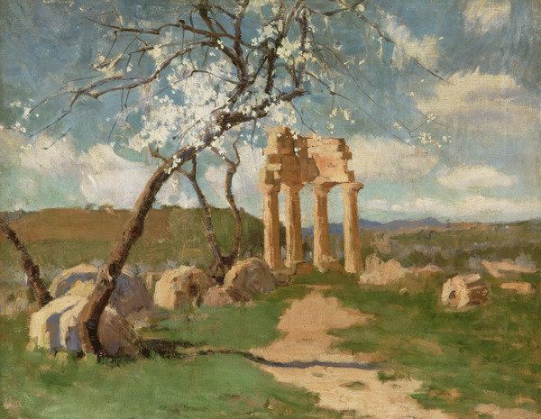 Almond Trees and Ruins - John Peter Russell