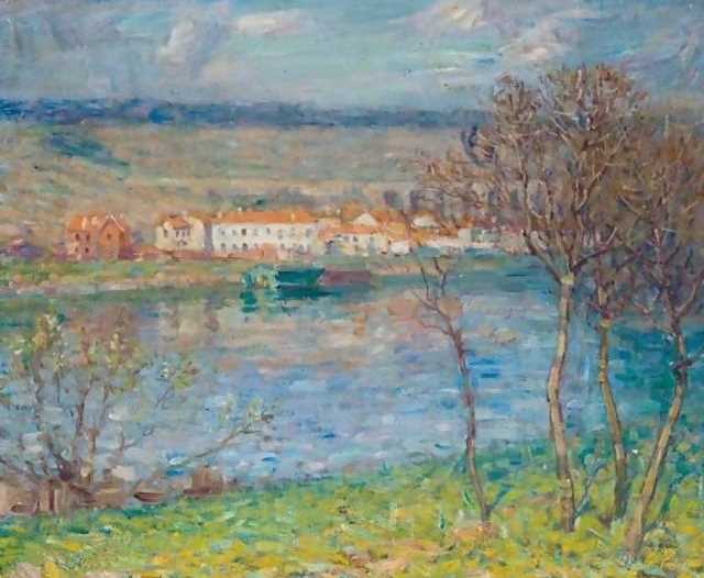 View of the Seine at Bougival, Spring - John Peter Russell