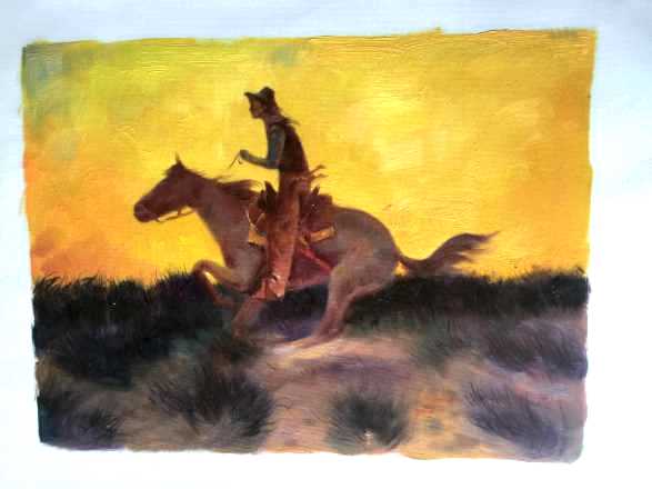 Against the Sunset - Frederic Remington