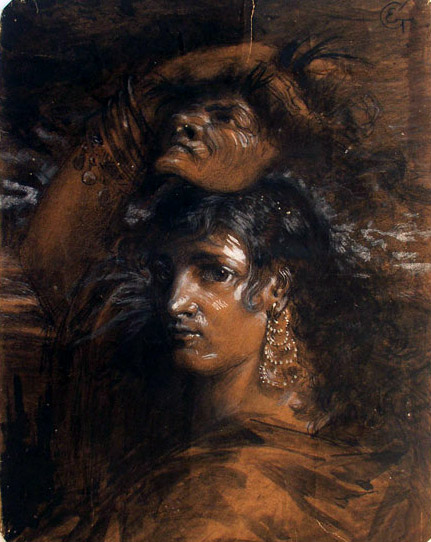 An Actress with a Mask - Eva Gonzales