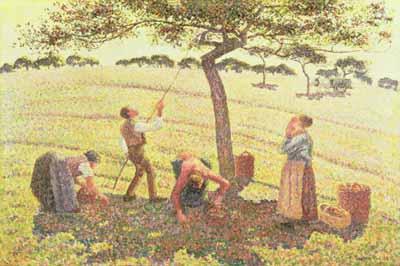 Apple Picking at Eragny-sur-Epte - Camille Pissarro