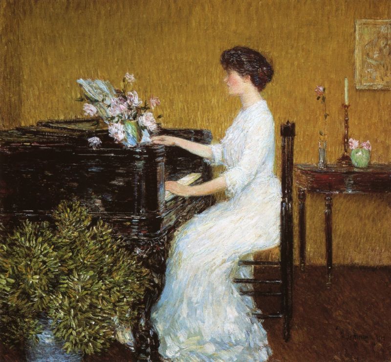 At the Piano - Childe Hassam