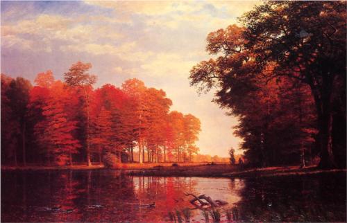 Autumn Woods - Albert Bierstadt