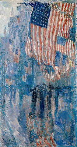 Avenue in the Rain - Childe Hassam