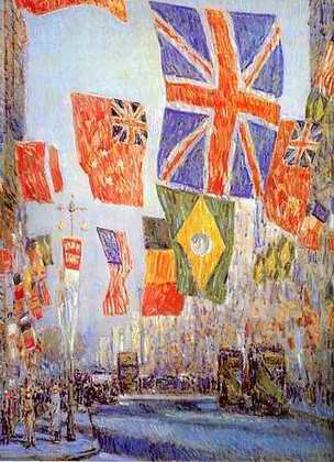 Colombian Exposition Chicagon Wall Art Custom Masterpiece s Hand Painted Childe Hassam Oil Painting on Canvas Replica
