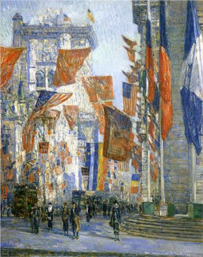 Avenue of the Allies II - Childe Hassam