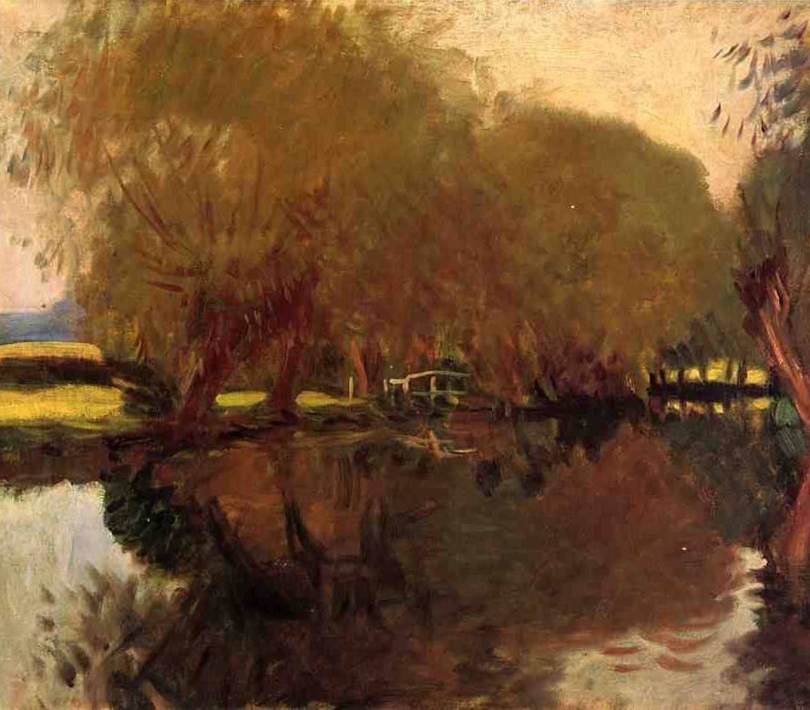 Backwater at Calcot Near Reading - John Singer Sargent