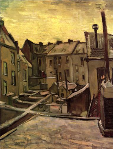 Backyards of Old Houses in Antwerp - Vincent Van Gogh