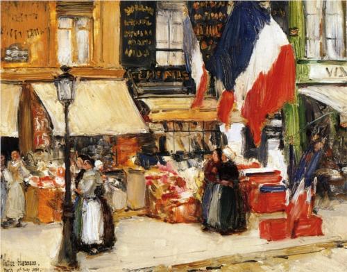 Bastille Day, Boulevard Rochechouart, Paris - Childe Hassam