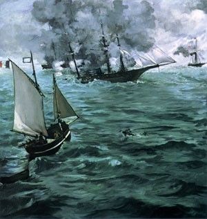 Battle of the Kearsarge and the Alabama - Edouard Manet