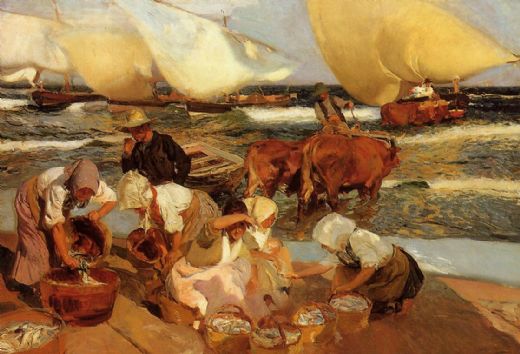 Beach at Valencia - Joaquin Sorolla