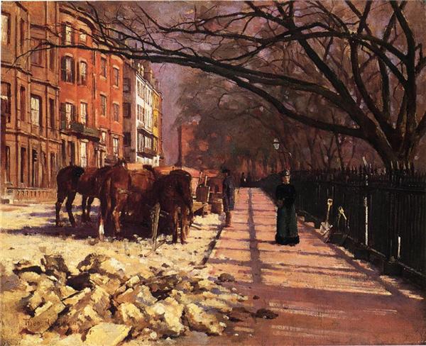 Beacon Street, Boston - Theodore Robinson