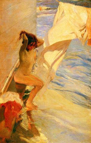 Before Bathing - Joaquin Sorolla