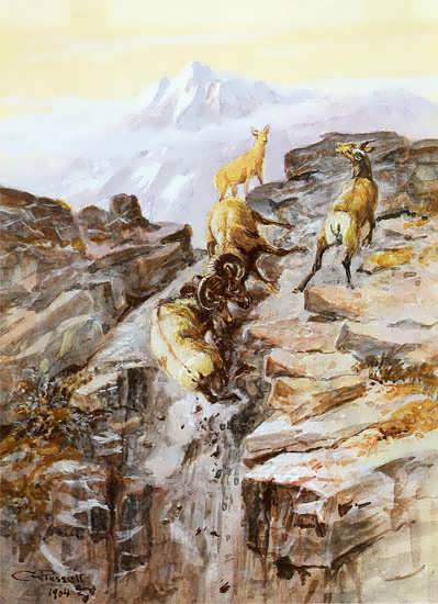 Big Horn Sheep - Charles Marion Russell