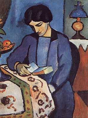 Blue Girl Reading - August Macke