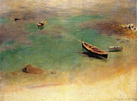 Boat in the Waters off Capri - John Singer Sargent