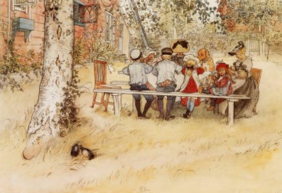 Breakfast Under the Big Birch - Carl Larsson