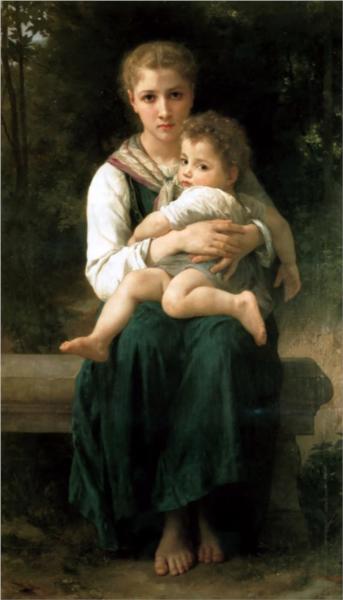 Brother and Sister - William Adolphe Bouguereau