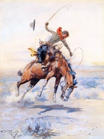 The Bucker - Charles Marion Russell