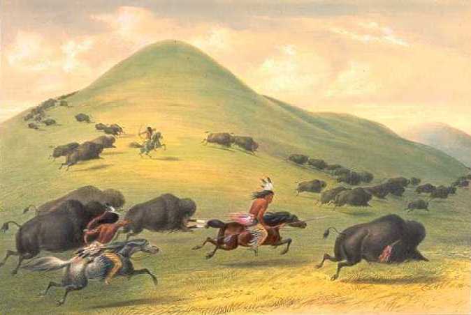 Buffalo Chase - George Catlin