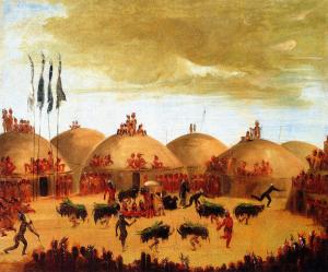 Bull Dance, Mandan o-kee-pa Ceremony - George Catlin