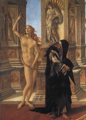 Calumny, detail of Truth & Remorse - Sandro Botticelli