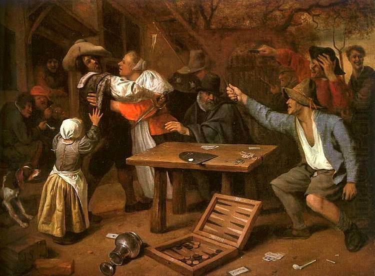 Card Players Quarreling - Jan Steen