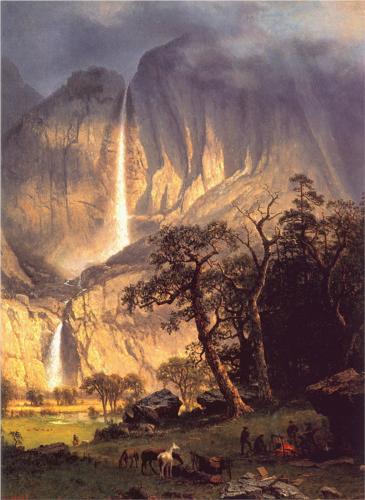Cho-looke, the Yosemite Fall - Albert Bierstadt