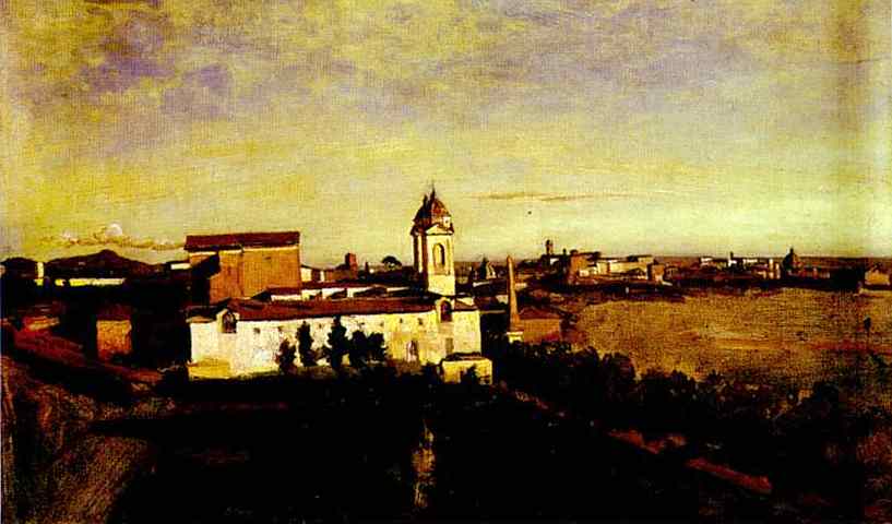 Church of Trinit dei Monti - Jean Baptiste Camille Corot